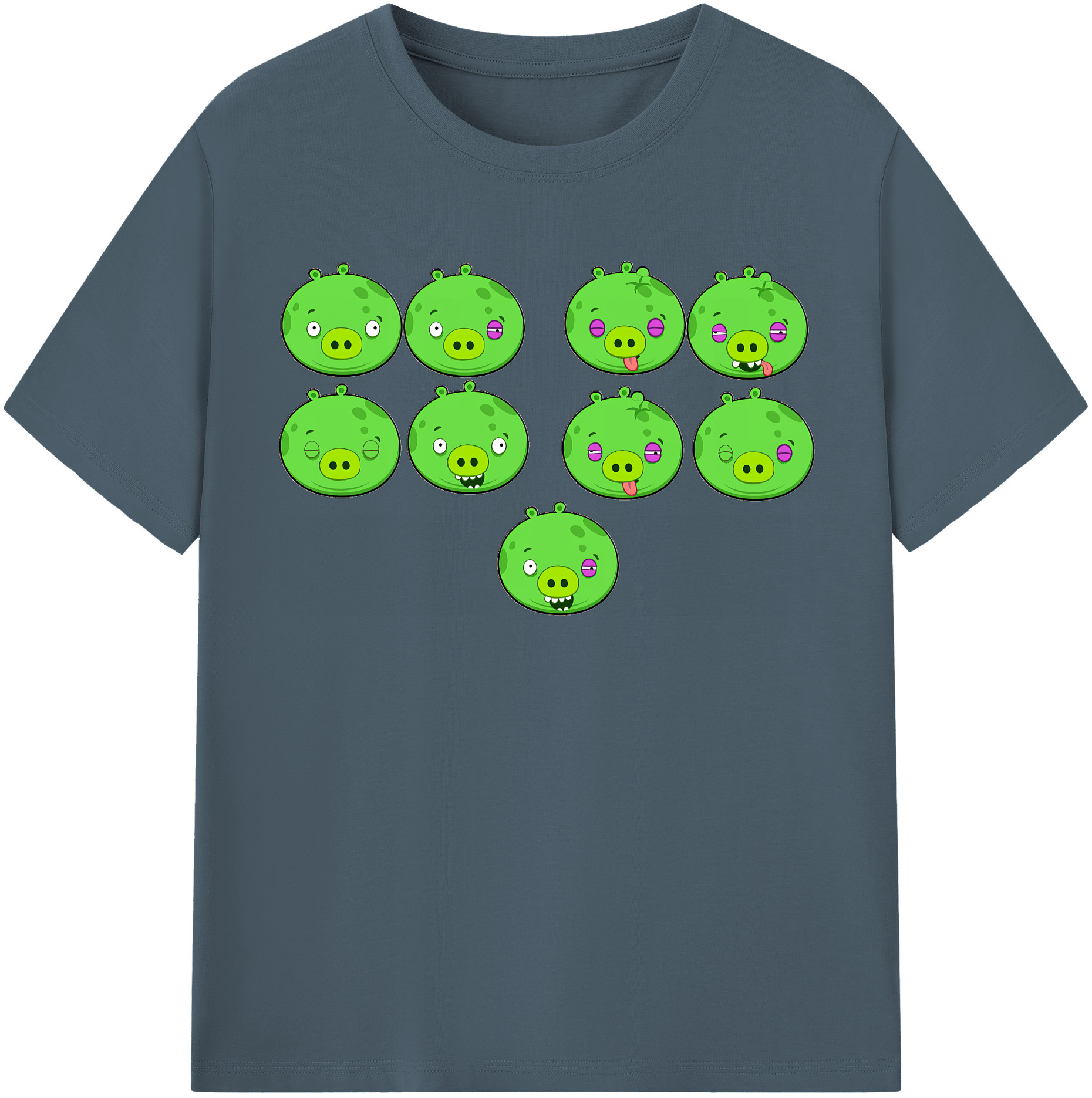 （画像用） Angry Birds アングリーバード 綿100％半袖Tシャツ（フロントプリント）